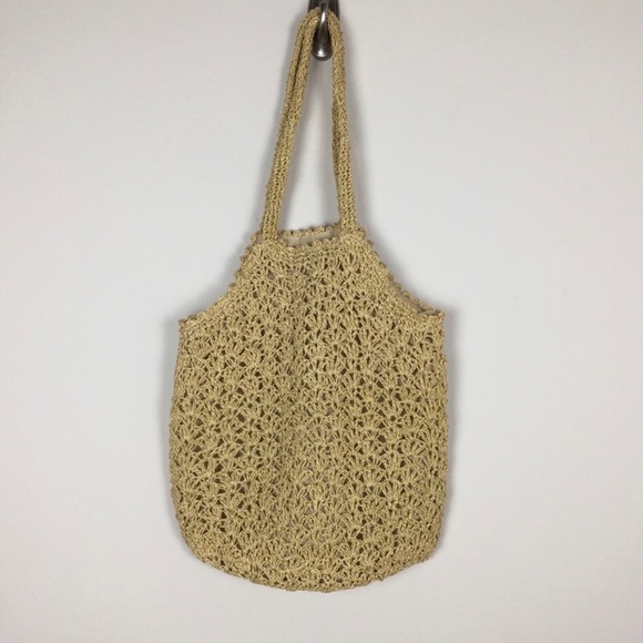 slouchy straw tote bag